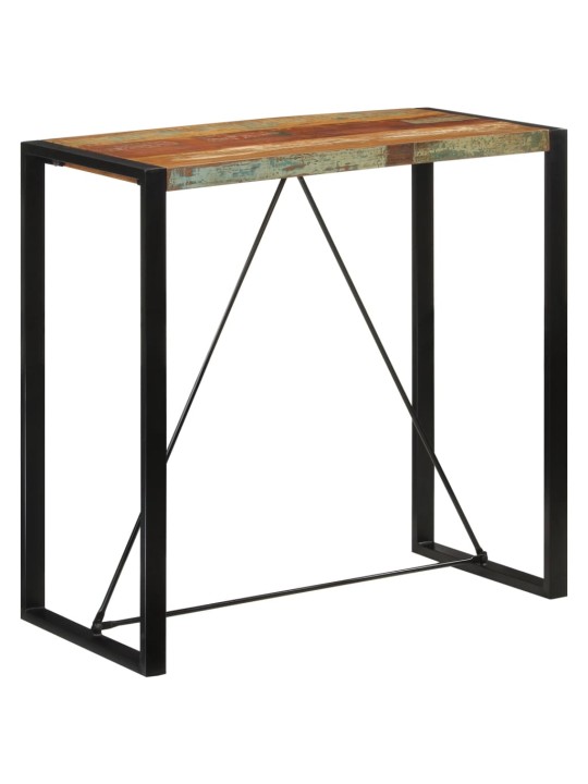 Baaripöytä 110x55x110 cm kierrätetty täyspuu