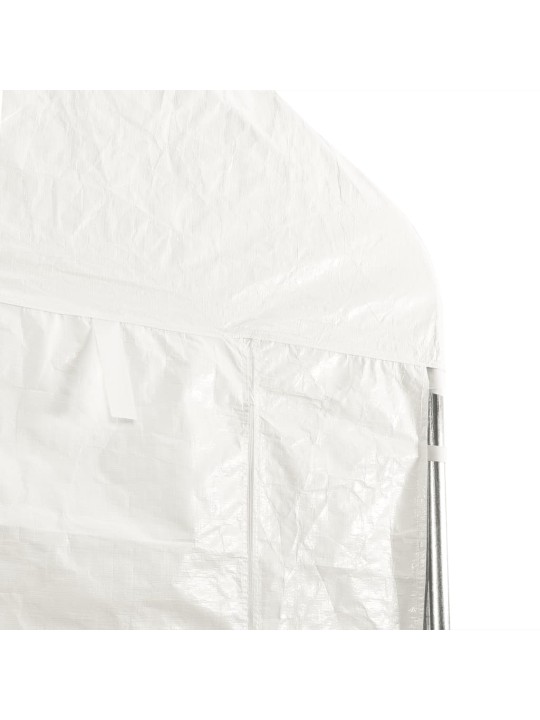 Huvimaja katolla valkoinen 11,15x5,88x3,75 m polyeteeni