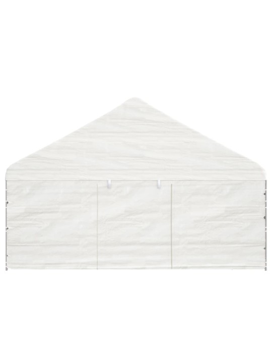 Huvimaja katolla valkoinen 13,38x5,88x3,75 m polyeteeni
