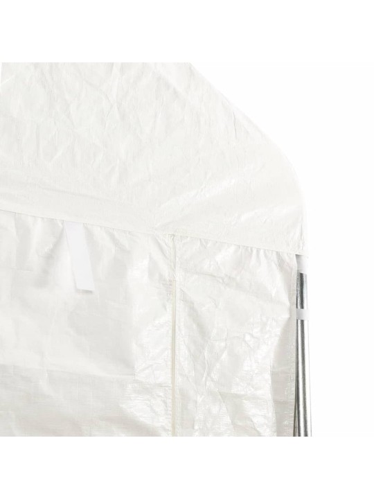 Huvimaja katolla valkoinen 15,61x5,88x3,75 m polyeteeni