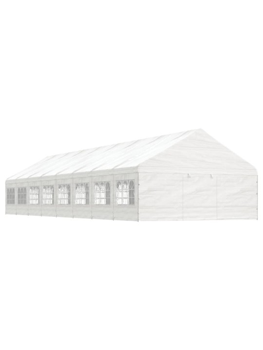 Huvimaja katolla valkoinen 17,84x5,88x3,75 m polyeteeni