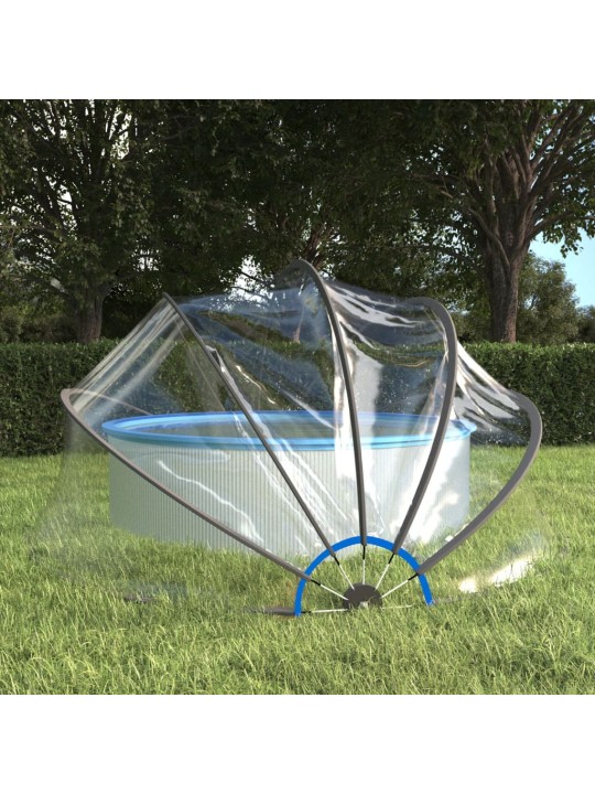 Uima-altaan kupoli pyöreä 406x203 cm pvc