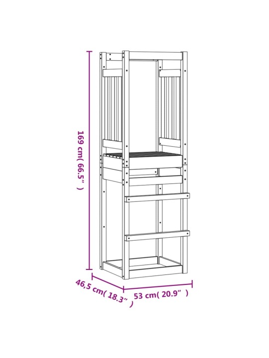 Leikkitorni 53x46,5x169 cm kyllästetty mänty