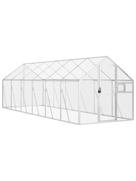 Aviaario hopea 1,79x6x1,85 m alumiini