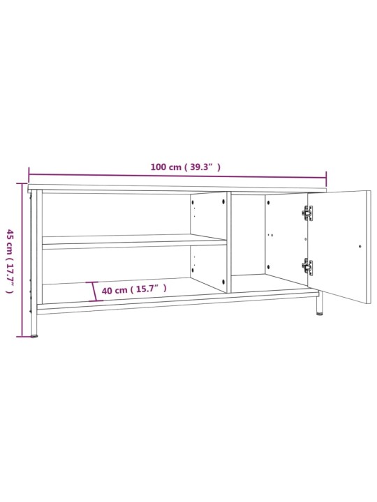 TV-taso Sonoma-tammi 100x40x45 cm tekninen puu