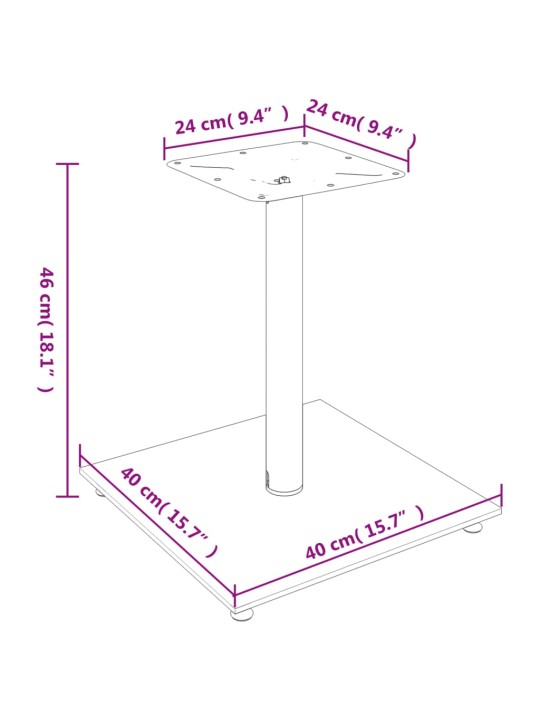 Kaiutinjalustat 2 kpl karkaistu lasi 1 pilari musta
