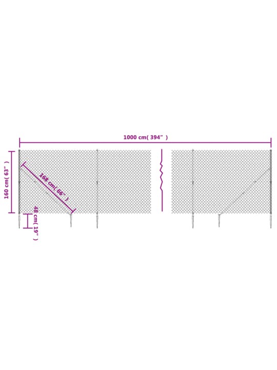 Verkkoaita maapiikeillä vihreä 1,6x10 m