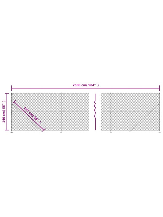 Verkkoaita laipalla vihreä 1,4x25 m