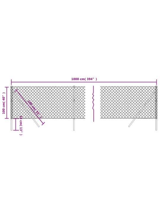 Verkkoaita antrasiitti 1x10 m