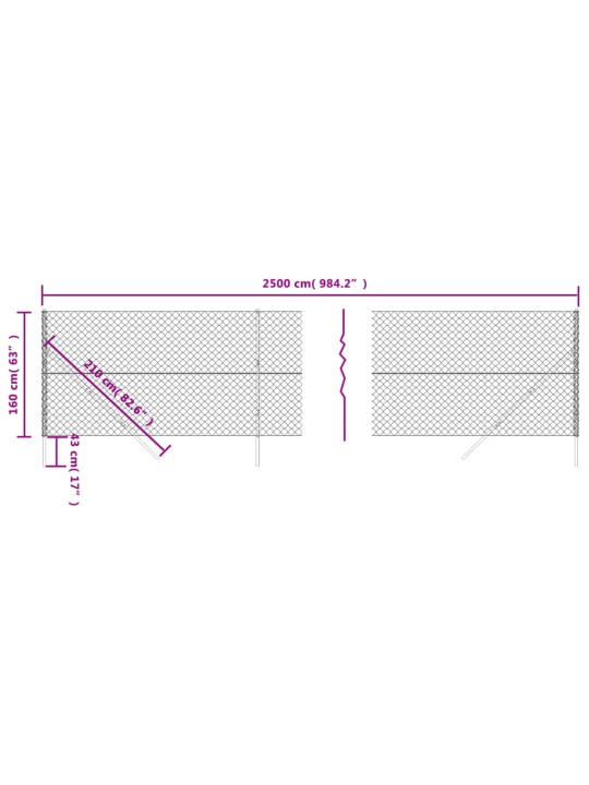 Verkkoaita antrasiitti 1,6x25 m