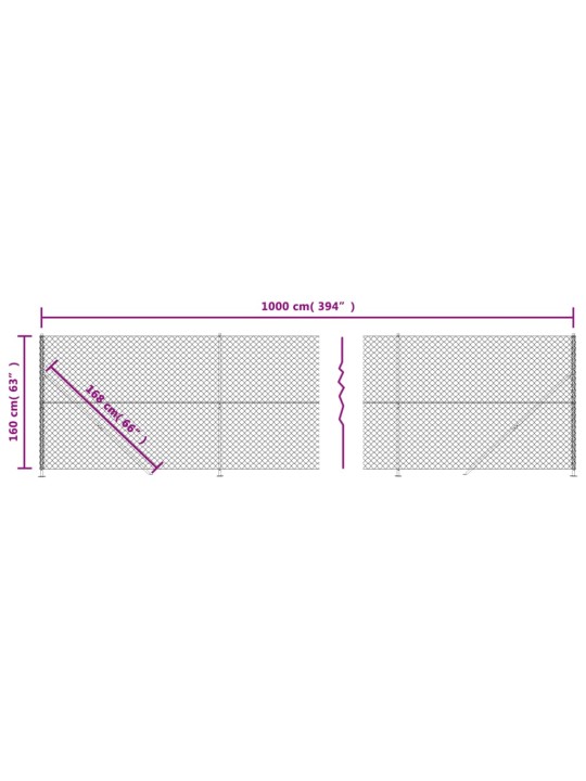 Verkkoaita laipalla antrasiitti 1,6x10 m