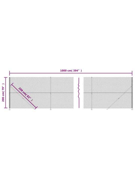 Verkkoaita laipalla antrasiitti 2x10 m