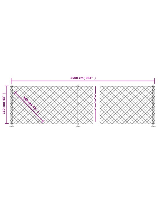 Verkkoaita laipalla antrasiitti 1,1x25 m