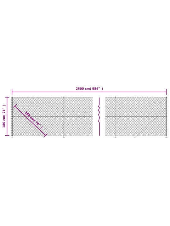 Verkkoaita laipalla antrasiitti 1,8x25 m