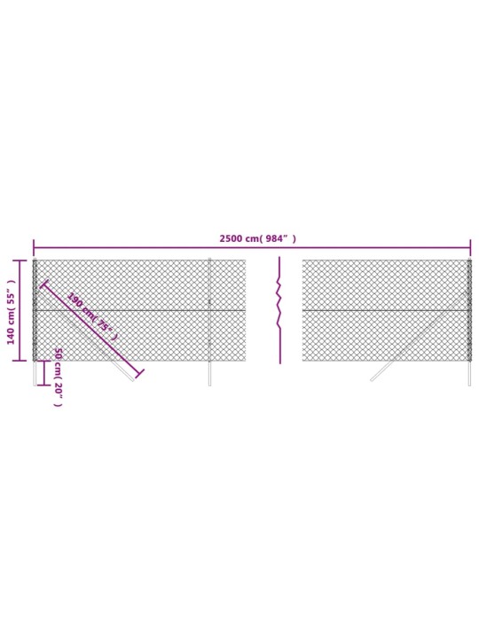 Verkkoaita hopea 1,4x25 m