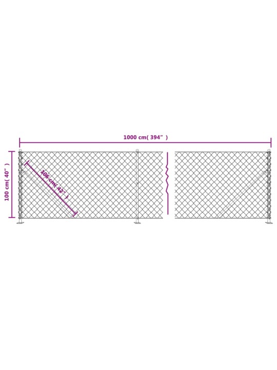 Verkkoaita laipalla hopea 1x10 m