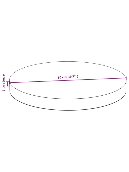 Pöytälevy Ø50x4 cm bambu