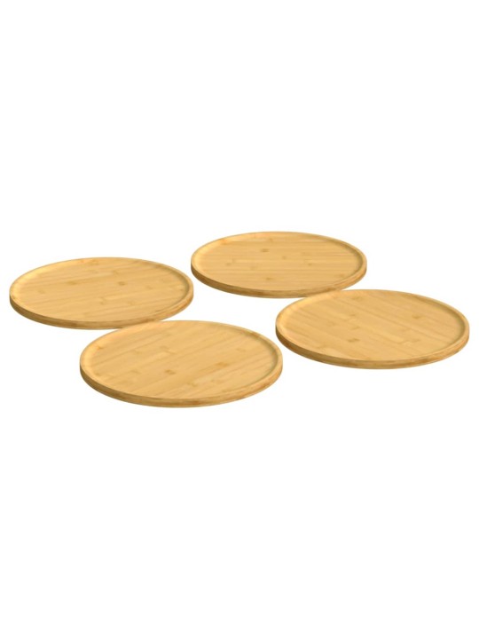 Pizzalautaset 4 kpl Ø32x1,5 cm bambu