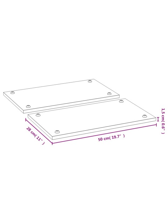 Liesisuojat 2 kpl 50x28x1,5 cm bambu