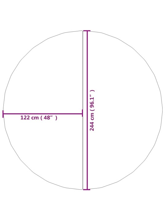 Uima-altaan aluskangas harmaa ø244 cm polyesteri geotekstiili