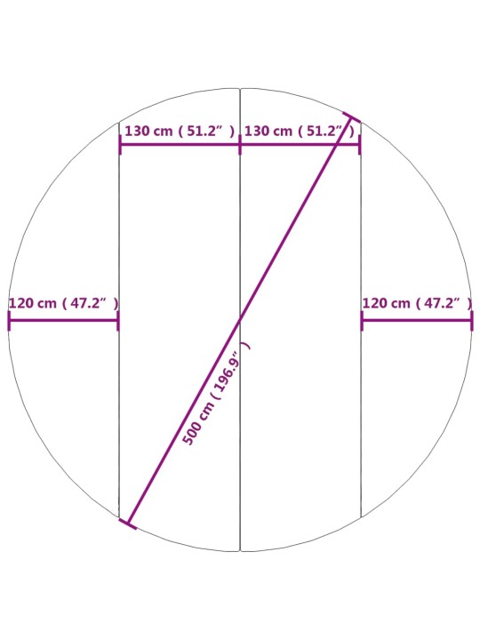 Uima-altaan aluskangas harmaa ø500 cm polyesteri geotekstiili