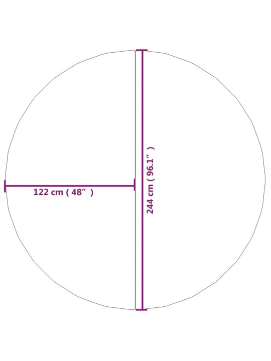 Uima-altaan aluskangas harmaa Ø244 cm polyesteri geotekstiili