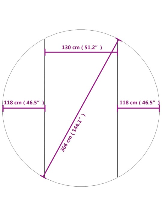 Uima-altaan aluskangas harmaa Ø366 cm polyesteri geotekstiili