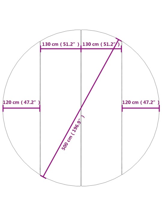 Uima-altaan aluskangas harmaa Ø500 cm polyesteri geotekstiili