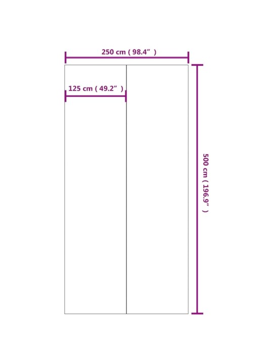 Uima-altaan aluskangas harmaa 500x250cm polyesteri geotekstiili