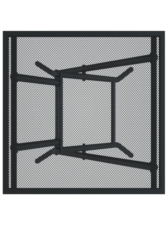 Taitettava puutarhapöytä antrasiitti 50x50x72 cm teräsverkko