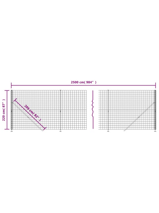 Verkkoaita laipalla vihreä 2,2x25 m