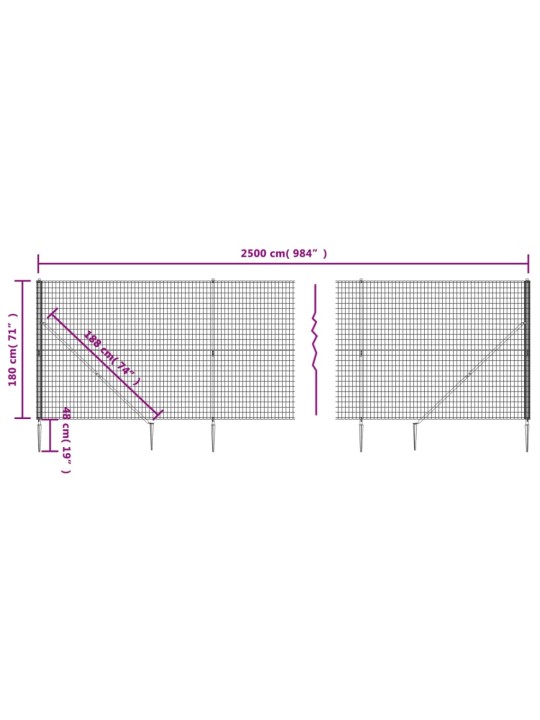 Verkkoaita maapiikeillä antrasiitti 1,8x25 m