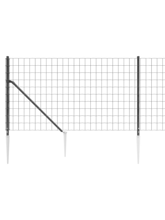 Verkkoaita maapiikeillä antrasiitti 0,8x10 m