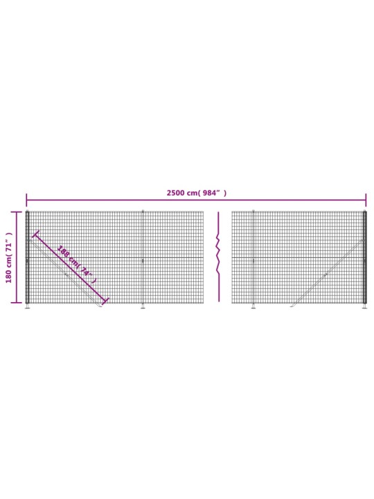 Verkkoaita laipalla antrasiitti 1,8x25 m