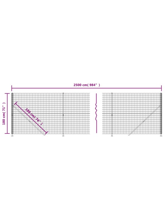 Verkkoaita laipalla antrasiitti 1,8x25 m