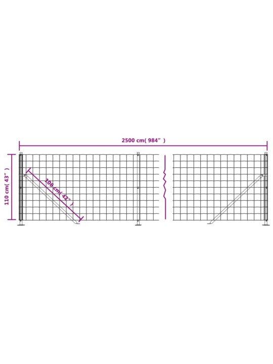 Verkkoaita laipalla antrasiitti 1,1x25 m