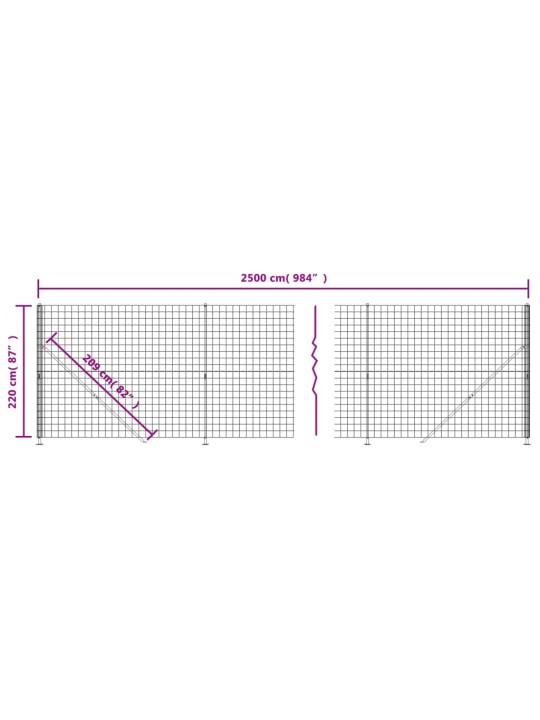 Verkkoaita laipalla antrasiitti 2,2x25 m