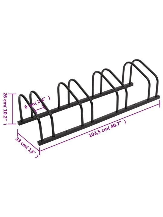 Pyöräteline 4:lle pyörälle musta teräs