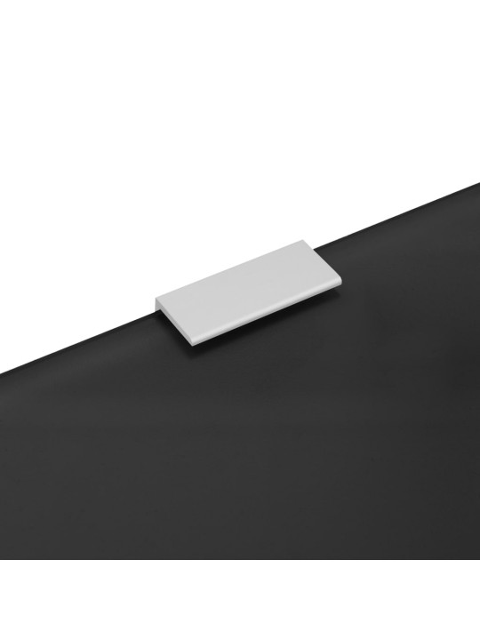 Pisuaarin näkösuoja seinälle musta 90x40 cm karkaistu lasi