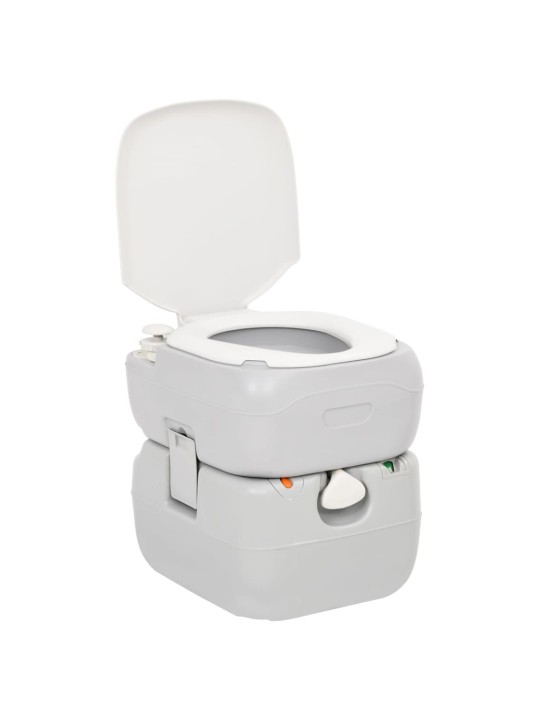 Kannettava retki WC harmaavalkoinen 22+12 l HDPE