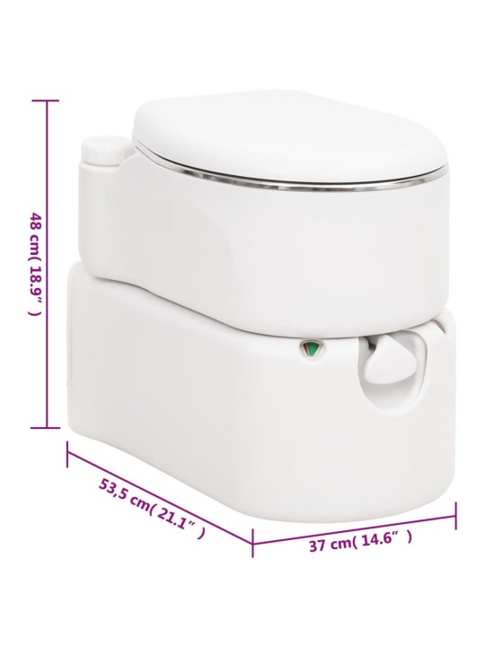 Integroitu retkeily wc valkoinen 24+17 l HDPE ja teräs