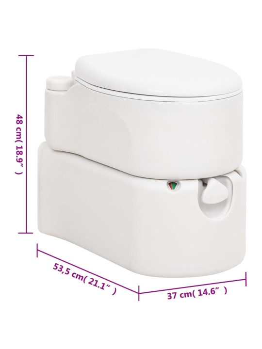 Integroitu retkeily wc valkoinen 24+17 l HDPE ja emali