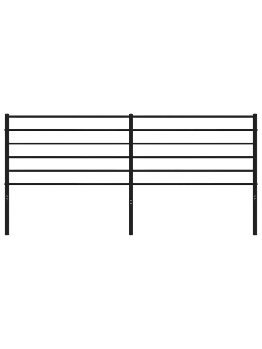 Metallinen sängynpääty musta 193 cm