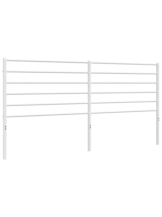 Metallinen sängynpääty valkoinen 200 cm