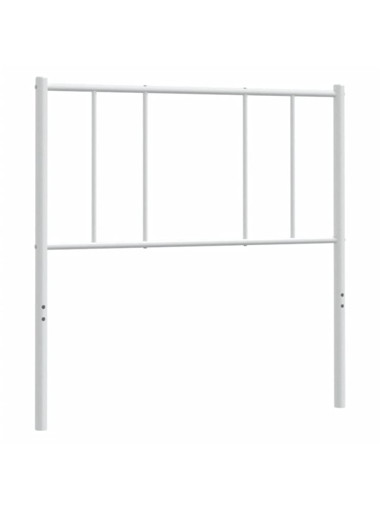 Metallinen sängynpääty valkoinen 90 cm
