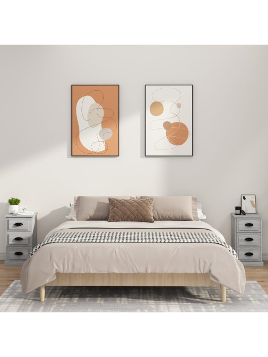 Yöpöytä harmaa sonoma 39x39x67 cm tekninen puu