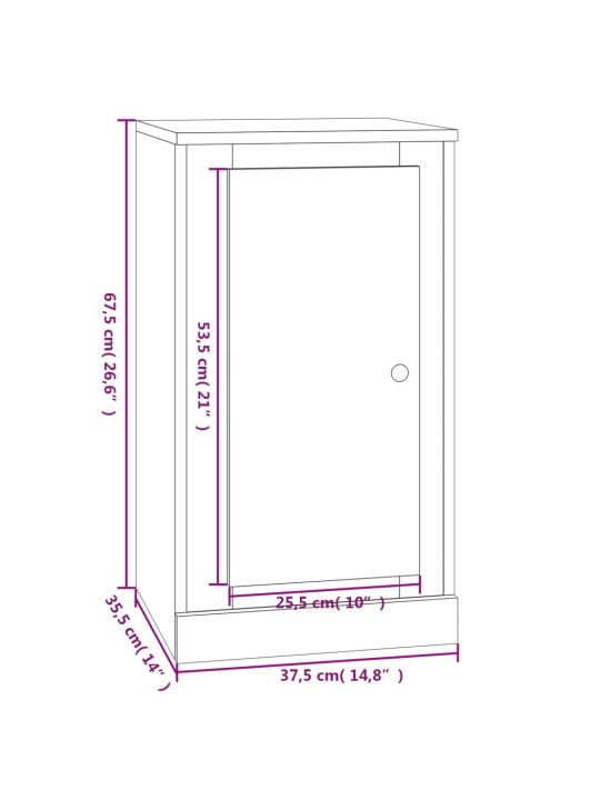 Senkit 2 kpl korkeakiilto valk. 37,5x35,5x67,5 cm tekninen puu