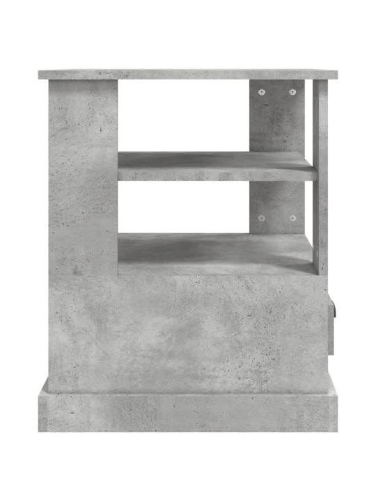 Sivupöytä betoninharmaa 50x50x60 cm tekninen puu