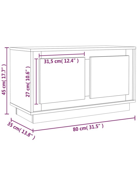 TV-taso musta 80x35x45 cm tekninen puu