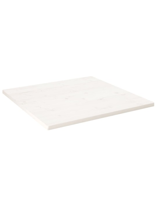Pöytälevy valkoinen 70x70x2,5 cm täysi mänty neliö